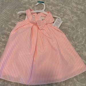 Pink and white stripped dress NWT